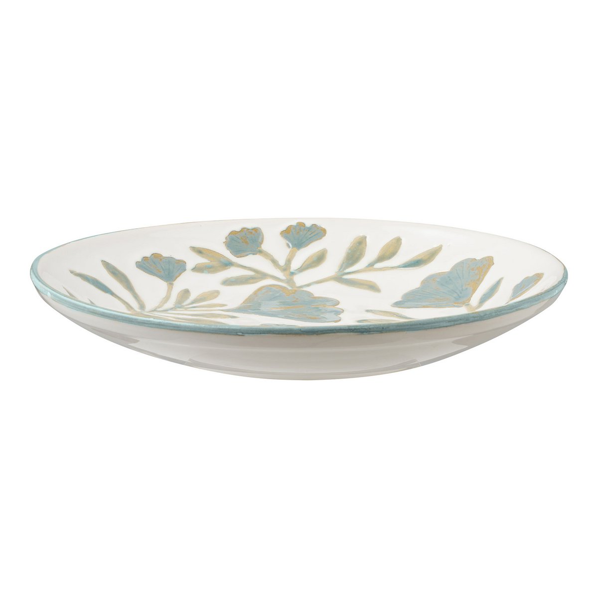 Ceramic Serving Tray - White Decorative Tray, 35.5 cm