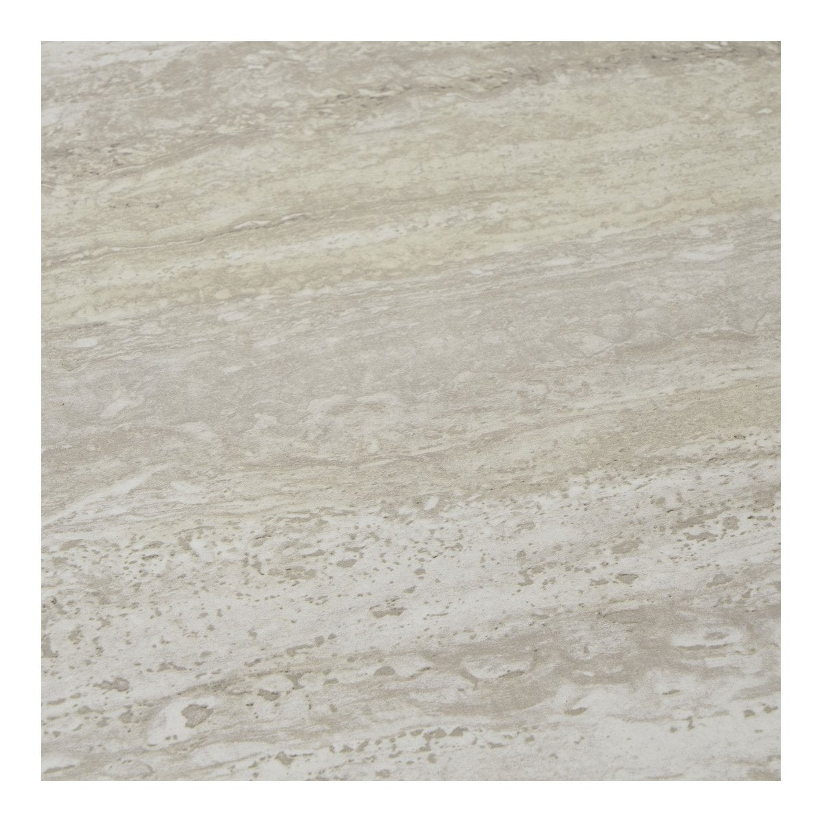 Mesa de centro Aalst - Negro/Beige, Acero, MDF, Ø55x45cm