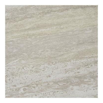 Mesa de centro Aalst - Negro/Beige, Acero, MDF, Ø55x45cm