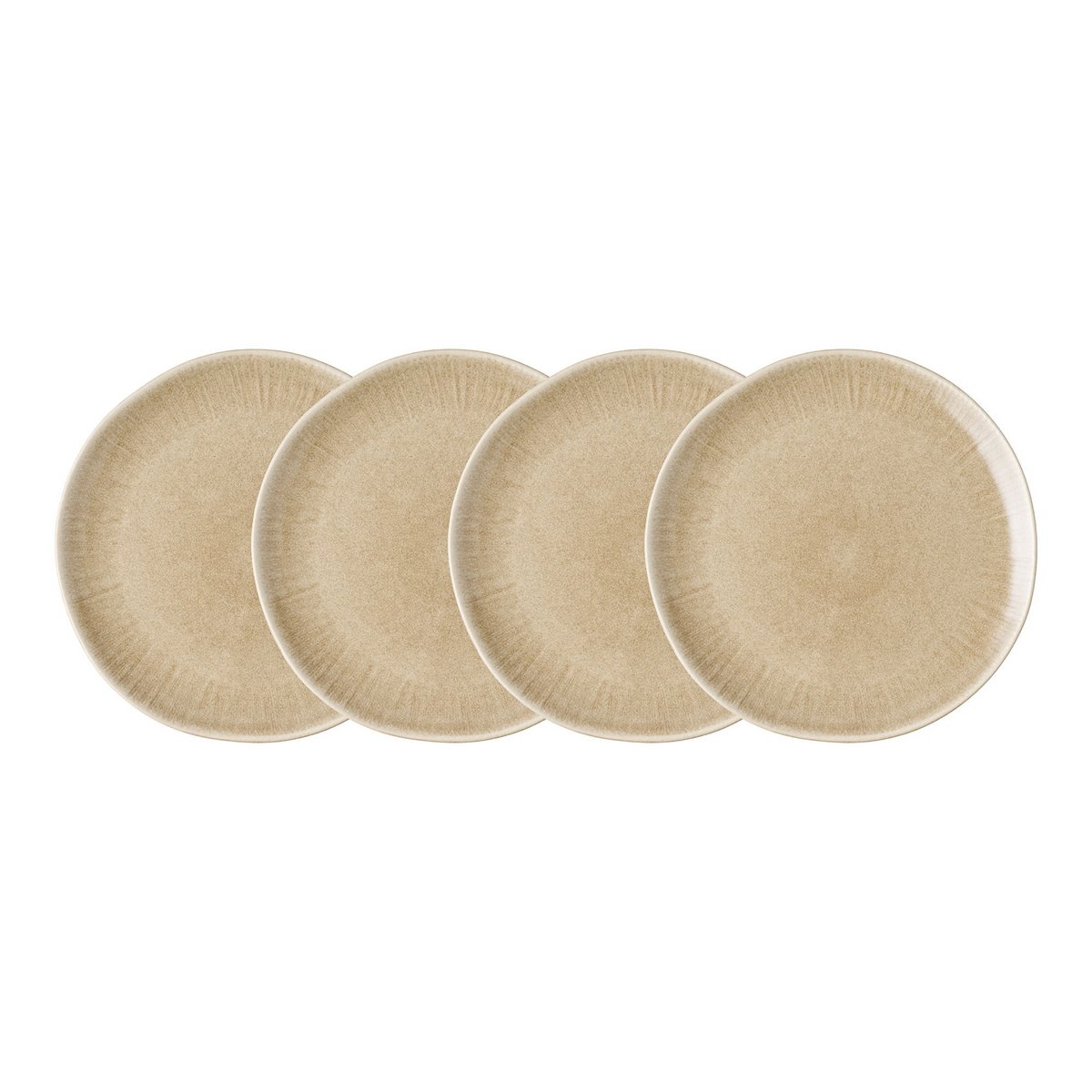 Viola Dinner plate, ceramic, beige, ø27 cm, set of 4