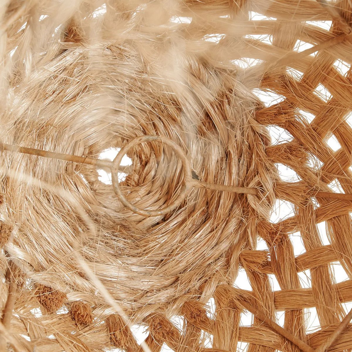 Abaca Pendant Light - Natural Jellyfish Style Hanging Lamp, Small