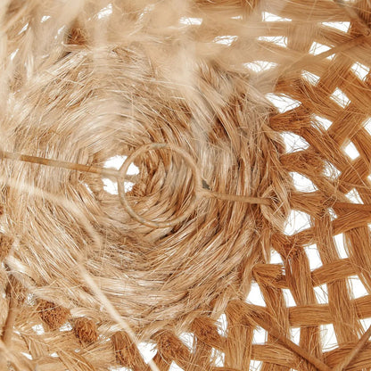 Abaca Pendant Light - Natural Jellyfish Style Hanging Lamp, Small