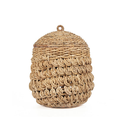 Banana Leaf Storage Basket - Natural Woven Basket for Home Organization - M