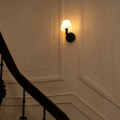 Black Wooden Wall Lamp – Cordless Rechargeable Dimmable Lighting