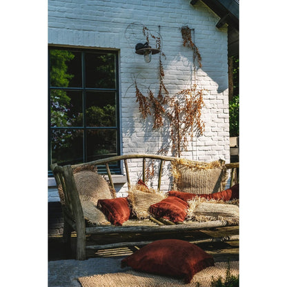 Velvet Cushion Cover - Burgundy Oh My Gee Lumbar Pillow - 30x50cm