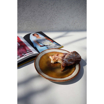 Ceramic Appetizer Plate - Portuguese Design, Unique Crackle Glaze