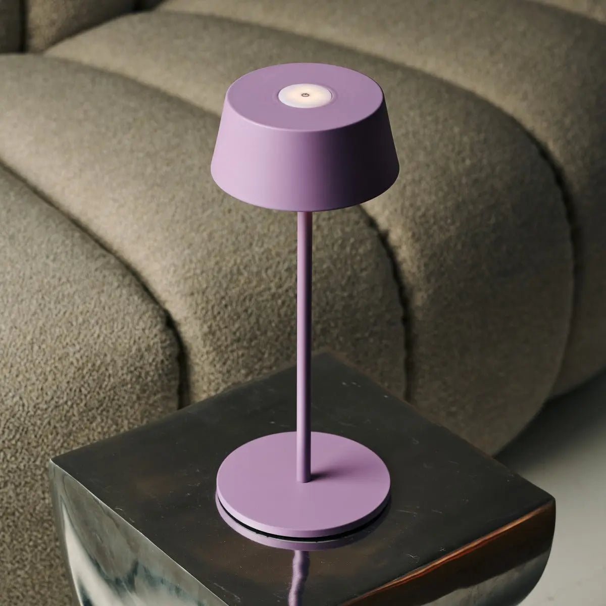 Cordless Table Lamp – Violet Rechargeable Dimmable LED Lamp