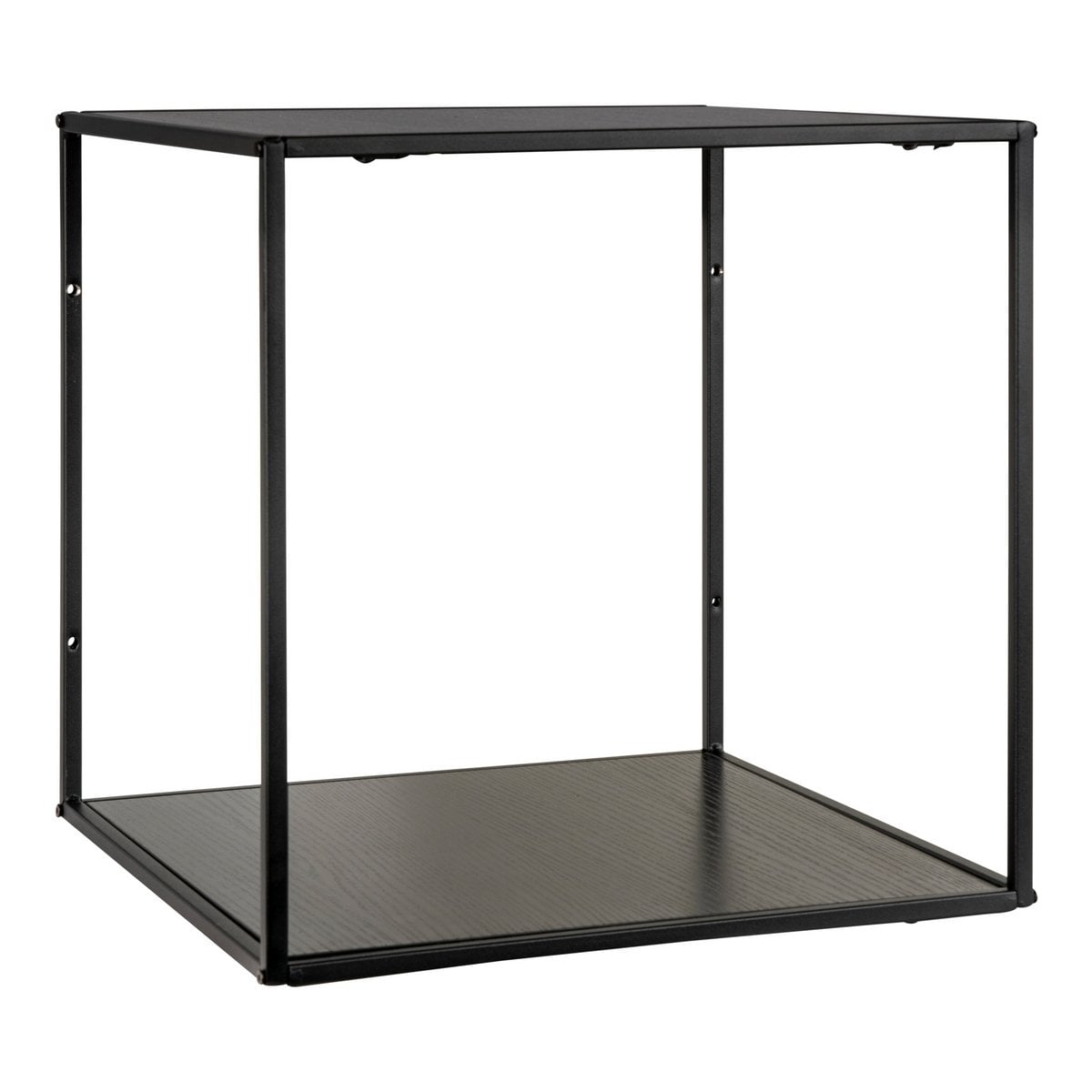 Vita Wall Shelf - black, steel, 36x36x36cm