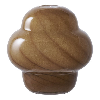 Glass Vase - Brown Nordic Style Home Decor, Ø16.5x17 cm