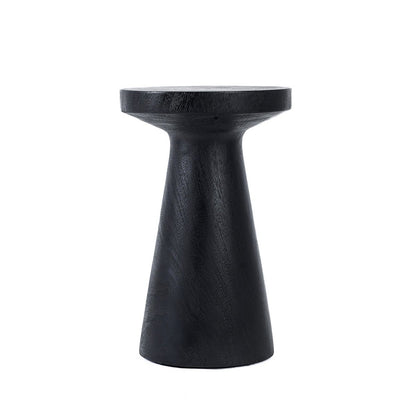 Suar Wood Side Table - Black Modern Accent Table