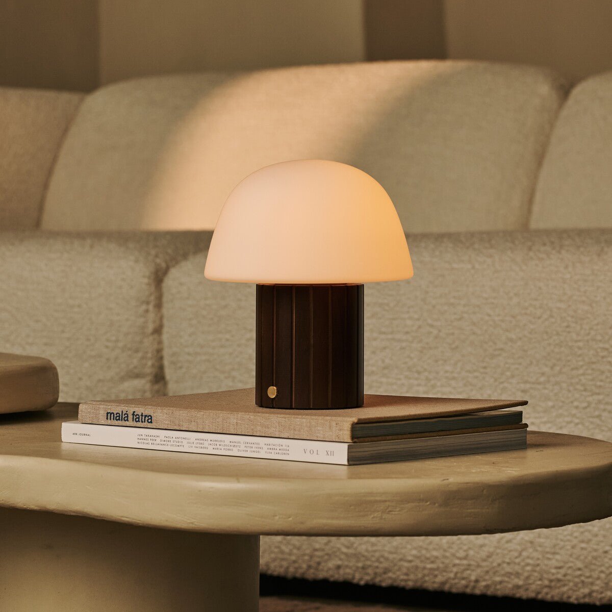 Dark Brown Rechargeable Table Lamp | Dimmable, Modular & 3 Colors