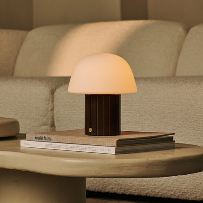Dark Brown Rechargeable Table Lamp | Dimmable, Modular & 3 Colors