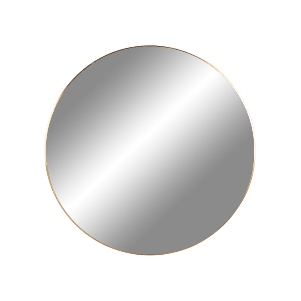 Jersey Mirror - Brass Look, Steel, Ø40cm