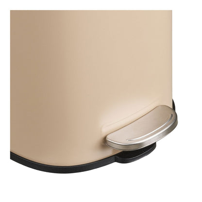 Lodi Pedal bin with soft close, metal, beige, 3l