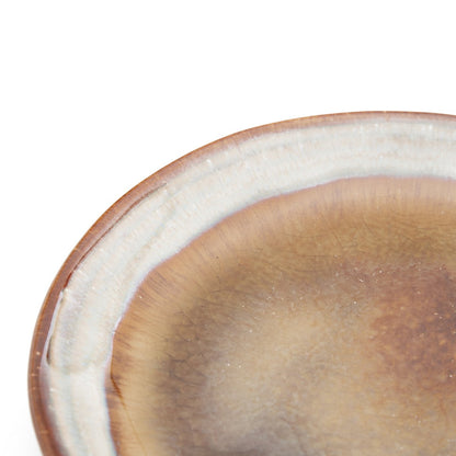 Ceramic Appetizer Plate - Portuguese Design, Unique Crackle Glaze