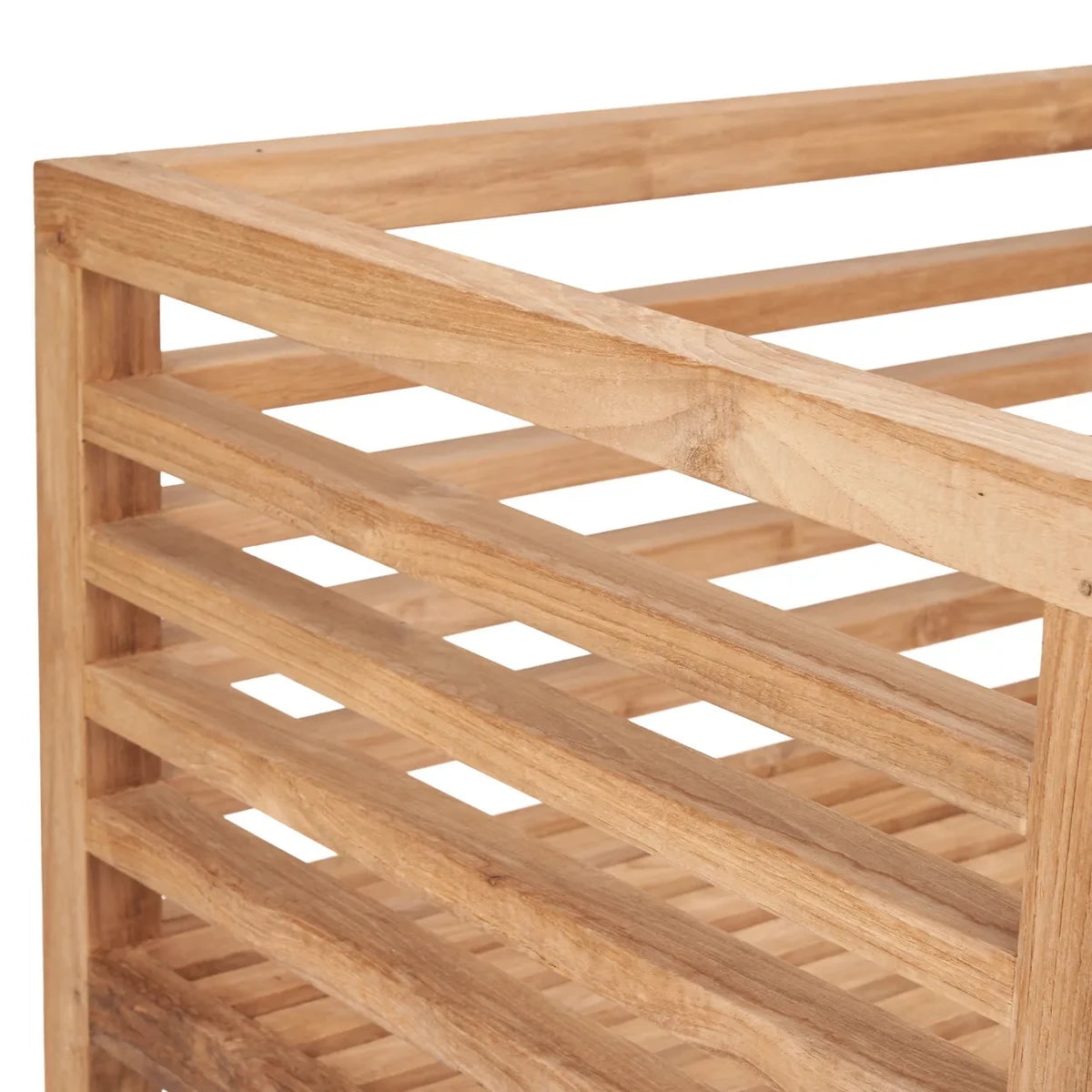 Teak Wood Modular Sofa - Two Seater Customizable Outdoor Seating