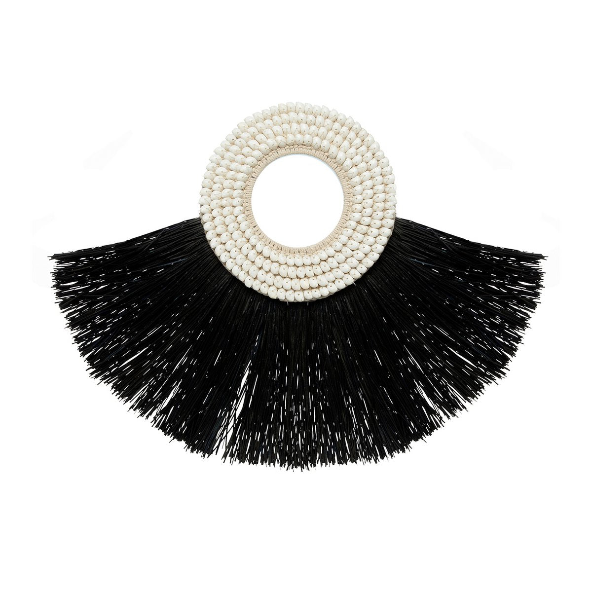 Seagrass Shell Wall Art – Black Alang Alang Wall Circle