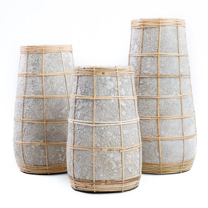 Terracotta Vase - Large Concrete Cutie Vase, Natural Finish