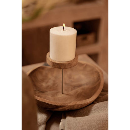 Minimalist Candle Holder - Natural Finish