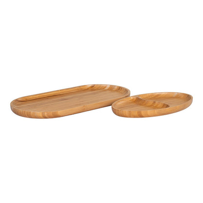 Chefalu Serving Tray - Serving Tray, bamboo, natural, set of 2