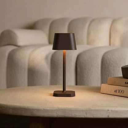 Cordless Table Lamp - Mocha Brown Rechargeable Dimmable Lamp