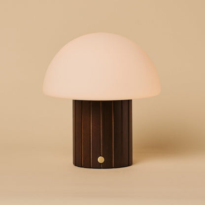 Dark Brown Rechargeable Table Lamp Dimmable with Modular Lampshade