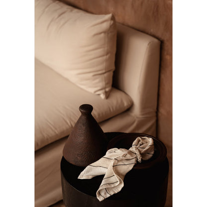 Linen Napkin - Black and White Stripe - 45x45 cm
