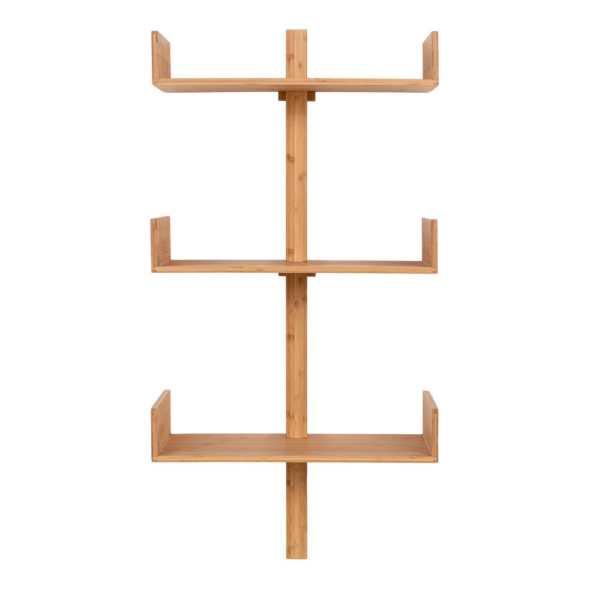 Bamboo Wall Shelf – Natural Wood Floating Shelf 50x102 cm