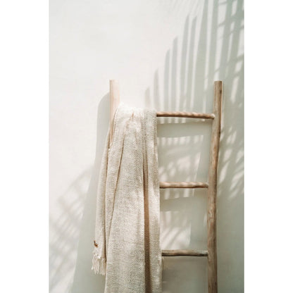 Teak Towel Ladder - Natural Finish - Decorative Display Rack - 165cm