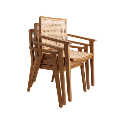 Nova teak dining room chair with armrest