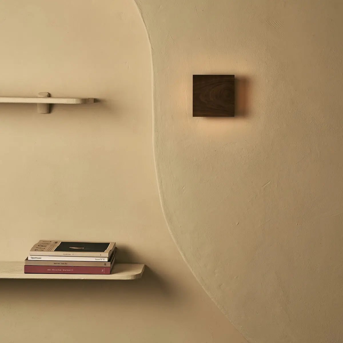 Walnut Cordless Wall Light - Rechargeable Dimmable Accent Lighting