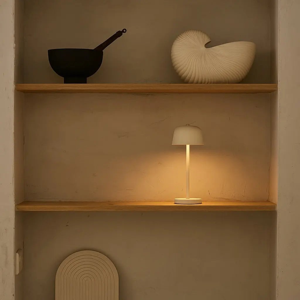 Rechargeable Table Lamp - Cordless Vanilla Light with Touch Dimming