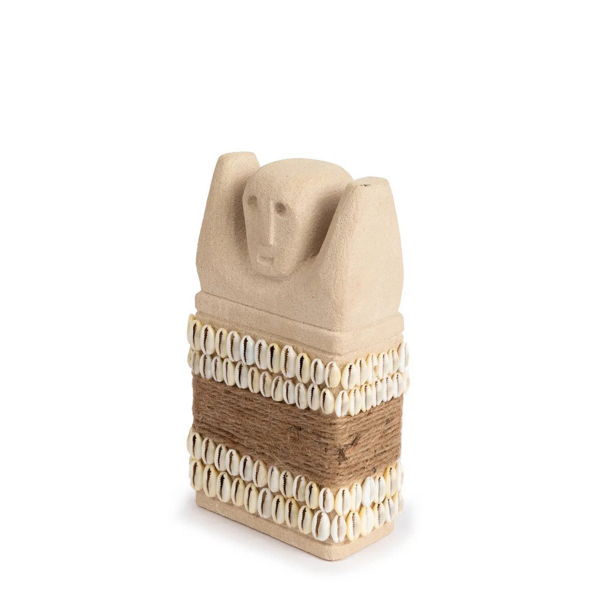 Sandstone Sumba Stone Statue - Hand-Carved Indonesian Decor - Large