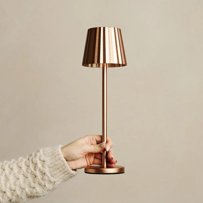 Ensemble Combi Professionnel | 4 x Lampes de Table Rechargeables Maya Cuivre & 1 x Station de Recharge Amstel