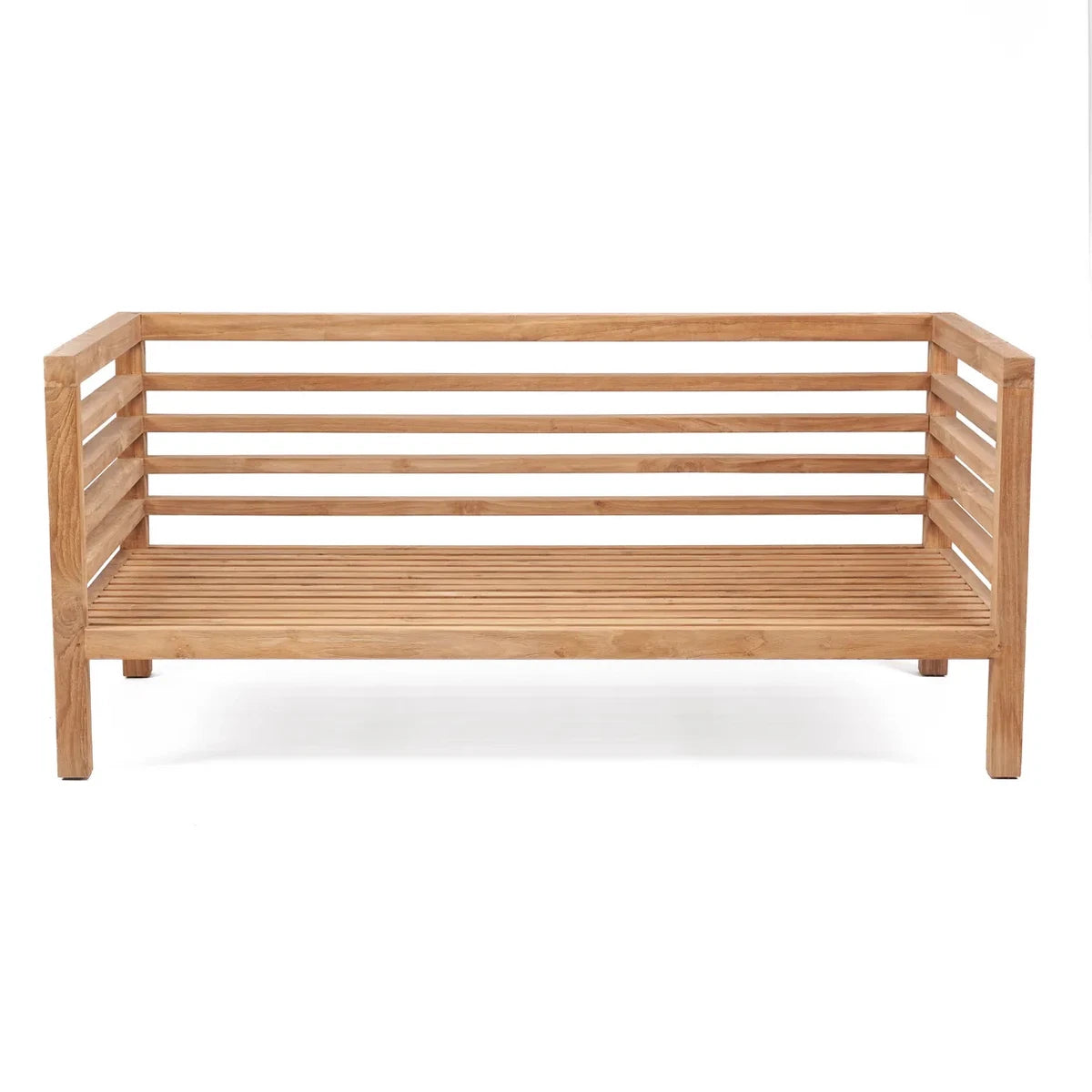 Teak Wood Modular Sofa - Two Seater Customizable Outdoor Seating