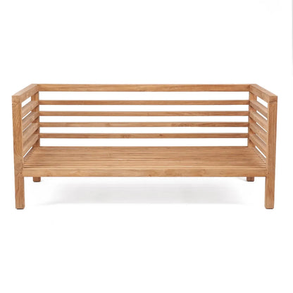 Teak Wood Modular Sofa - Two Seater Customizable Outdoor Seating