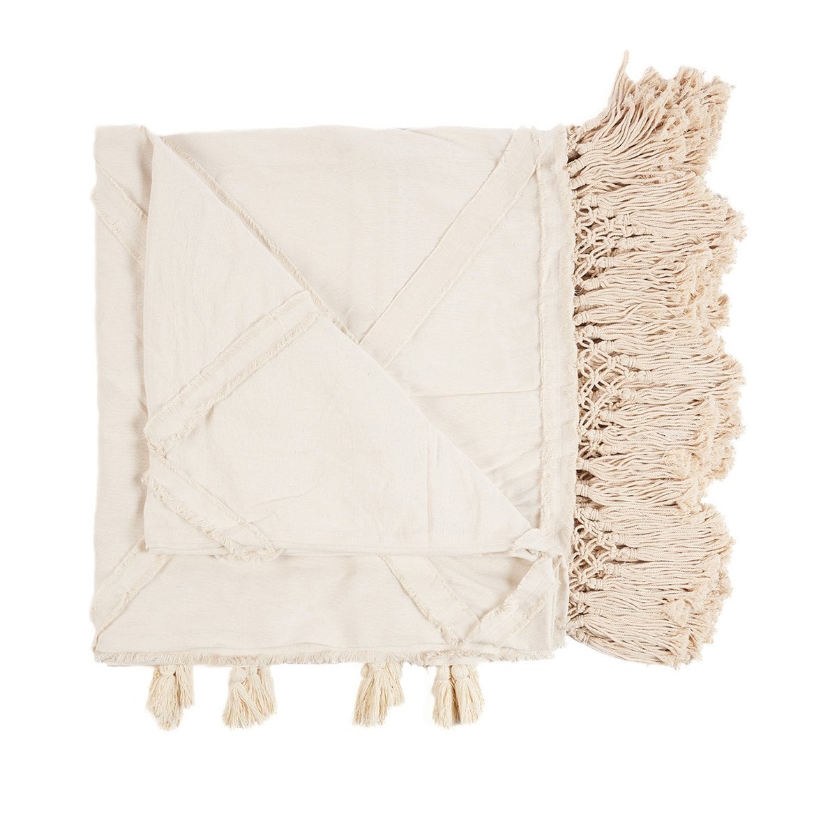 Natural Cotton Berber Bed Throw - Soft & Durable Accent