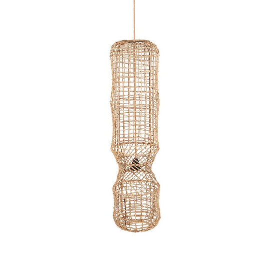 Banana Leaf Pendant Light - Natural Woven Design, XL Size