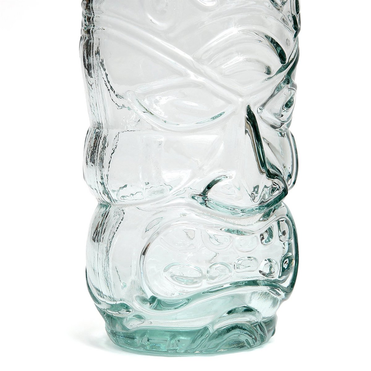 Tiki Drink Glass - Blue Recycled Glass, Island Style