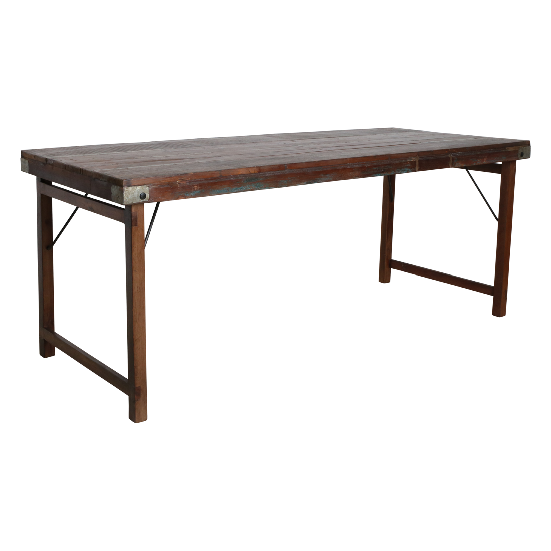 Table à manger marron pliante XL