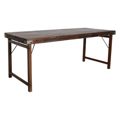 Table à manger marron pliante XL