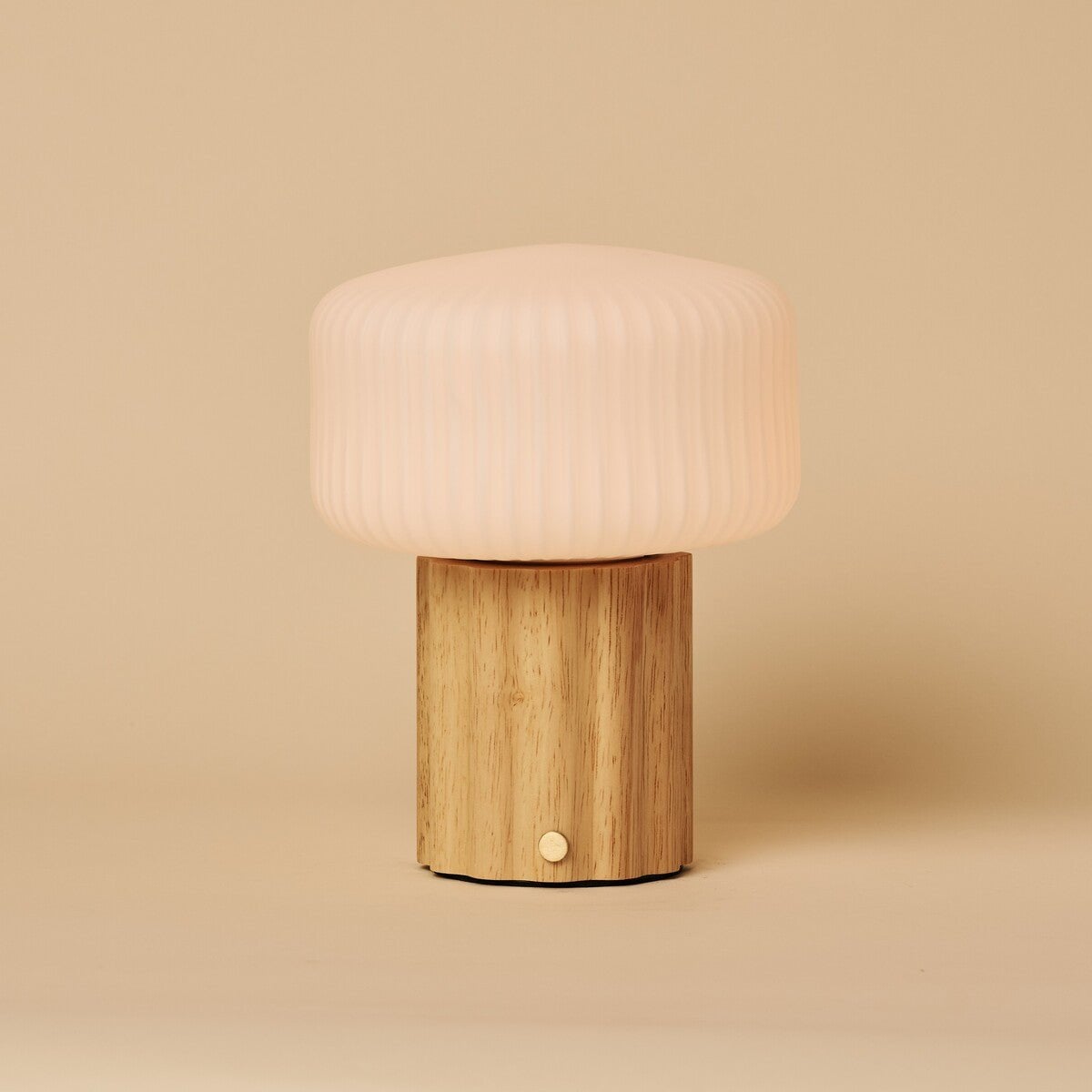 Rechargeable Table Lamp - Light Brown Cordless Lamp with 3 Modes