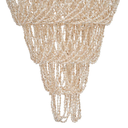 Shell Chandelier - Ocean Tower Natural Ceiling Light, Large