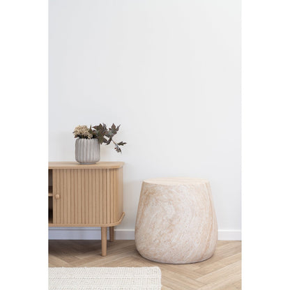 Fiberclay Side Table - Natural Accent Table, 47.5x41 cm