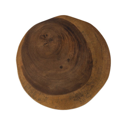 Suar Wood Stool - Natural Brown Accent Stool or Side Table