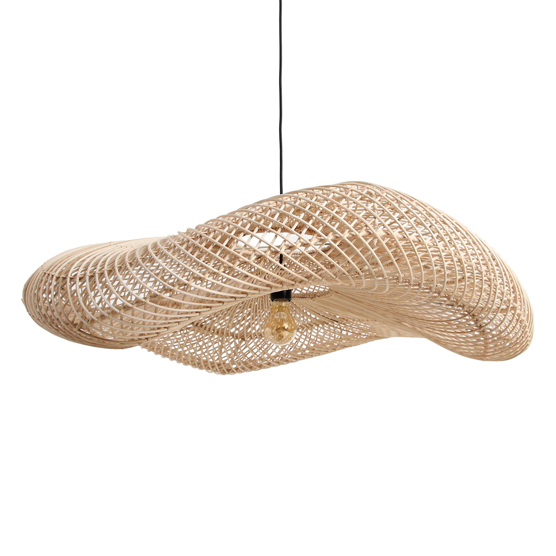 Wave hanging lamp Naturel XL