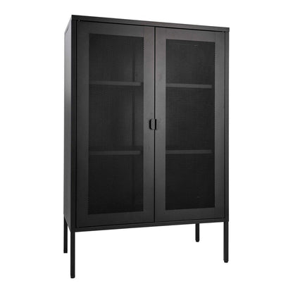 Black Steel Display Cabinet - Modern Industrial Style - 80x40x120 cm