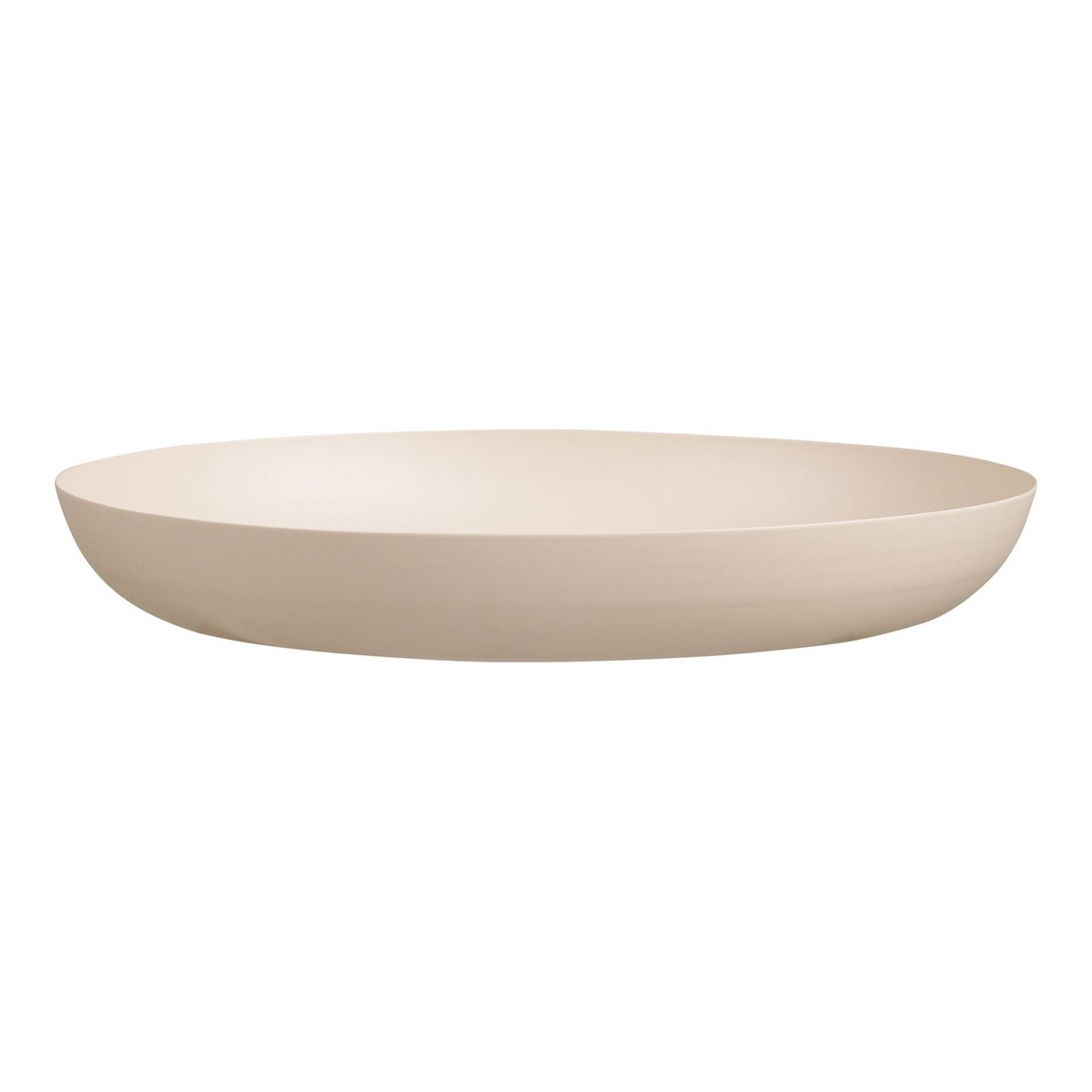 Metal Serving Tray - Beige Accent Tray, 30cm Diameter