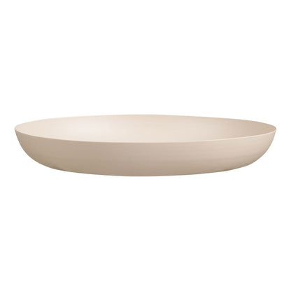 Metal Serving Tray - Beige Accent Tray, 30cm Diameter