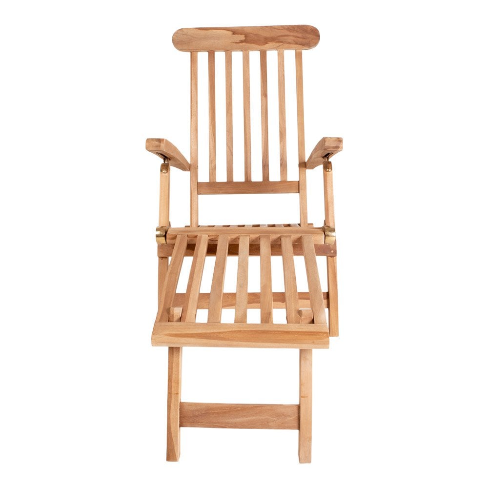 Arrecife Teak Deck Chair - Natural, Teak, 150x60x95 cm